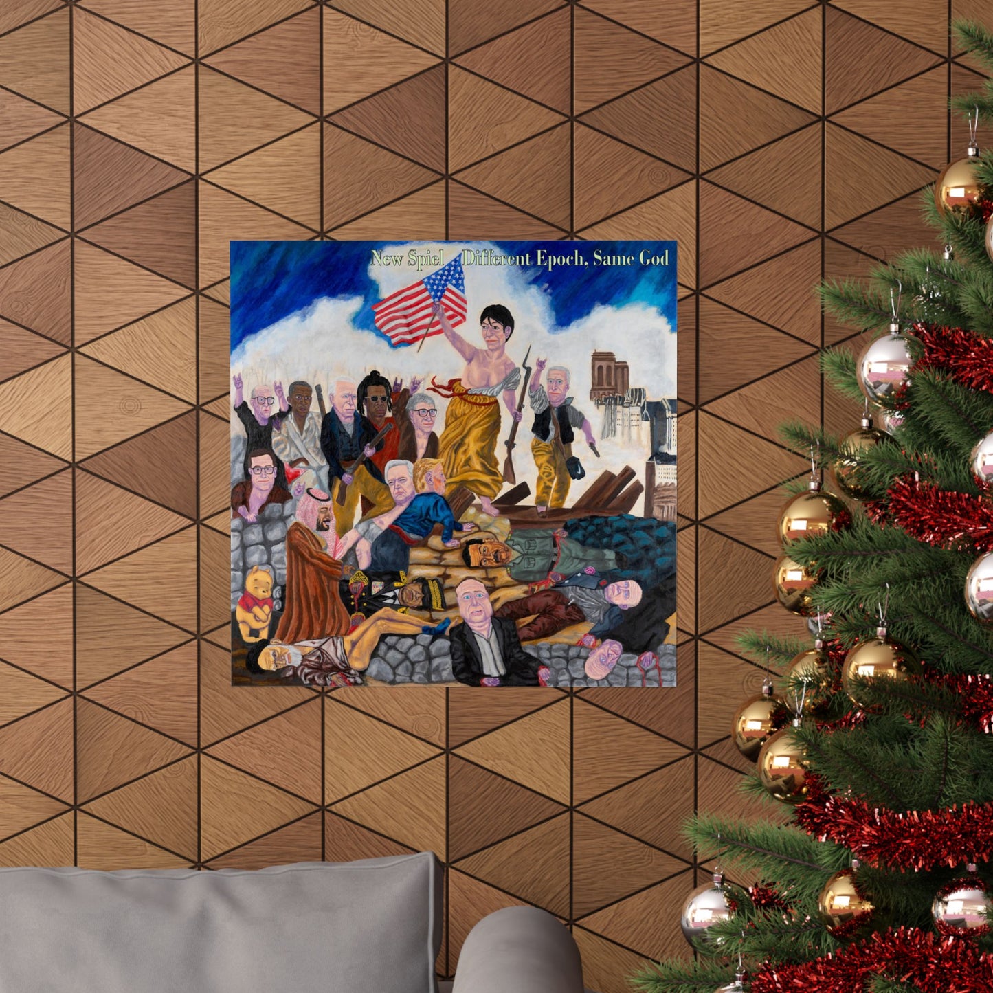 Jeffrey Epstein leads the people. Licensed indoor Poster