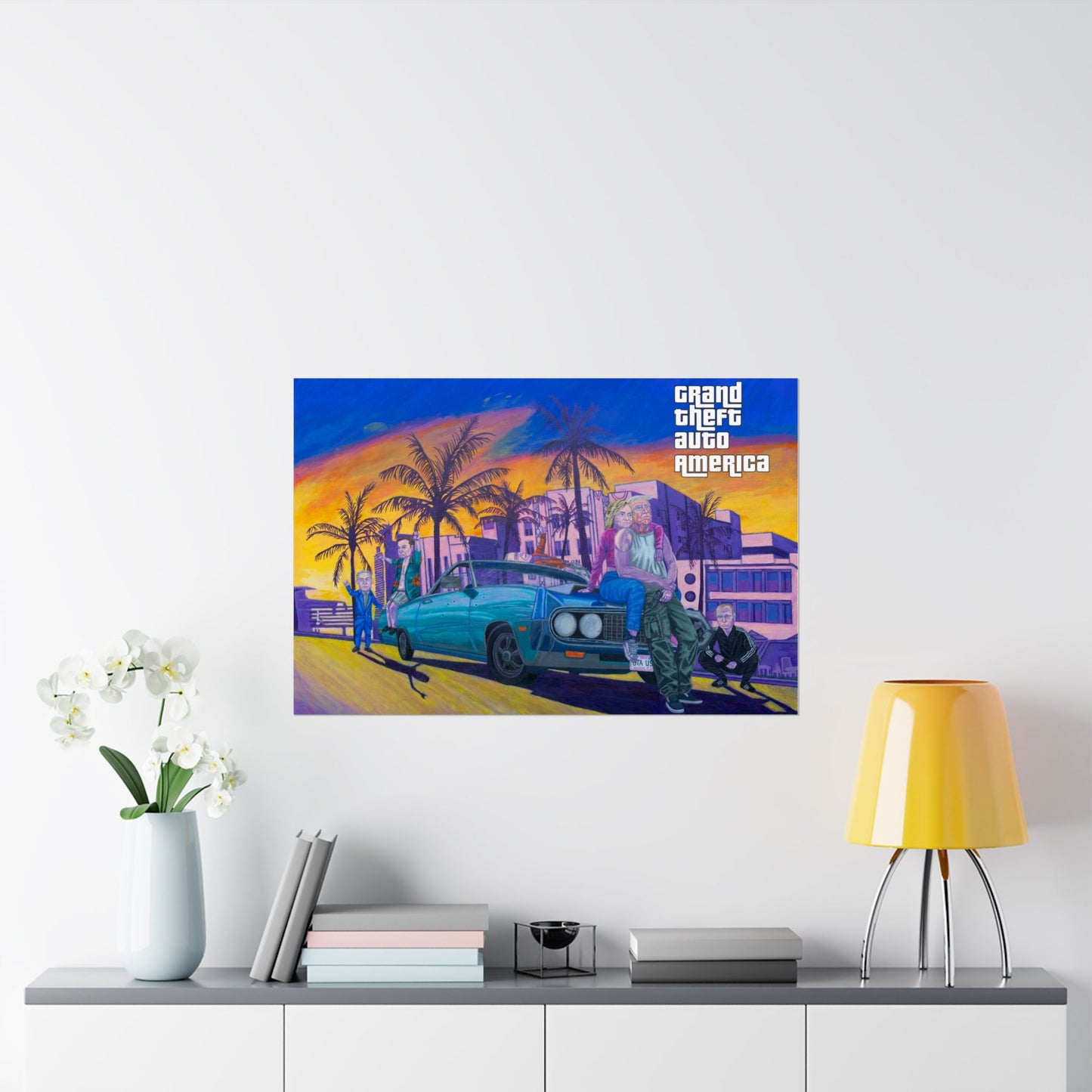 Poster - Funny GTA Inspired Donald Trump, Hillary Clinton, Putin Dark Humour