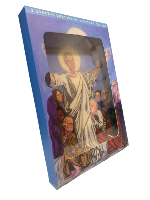 Jeffrey Epstein Jesus Messiah Donald Trump, Bill Gates Tobacco Rolling Tray