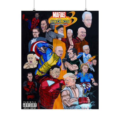 Vertical Posters, Marvel vs Capcom inspired, Donald Trump, Putin, Kamala Harris