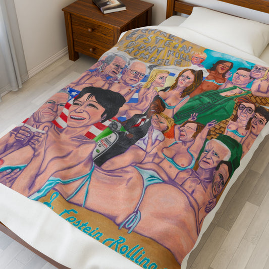 Plush Blanket - Funny Jeffrey Epstein Trump Clinton Obama Billionaire Boys Club Beach Party Design