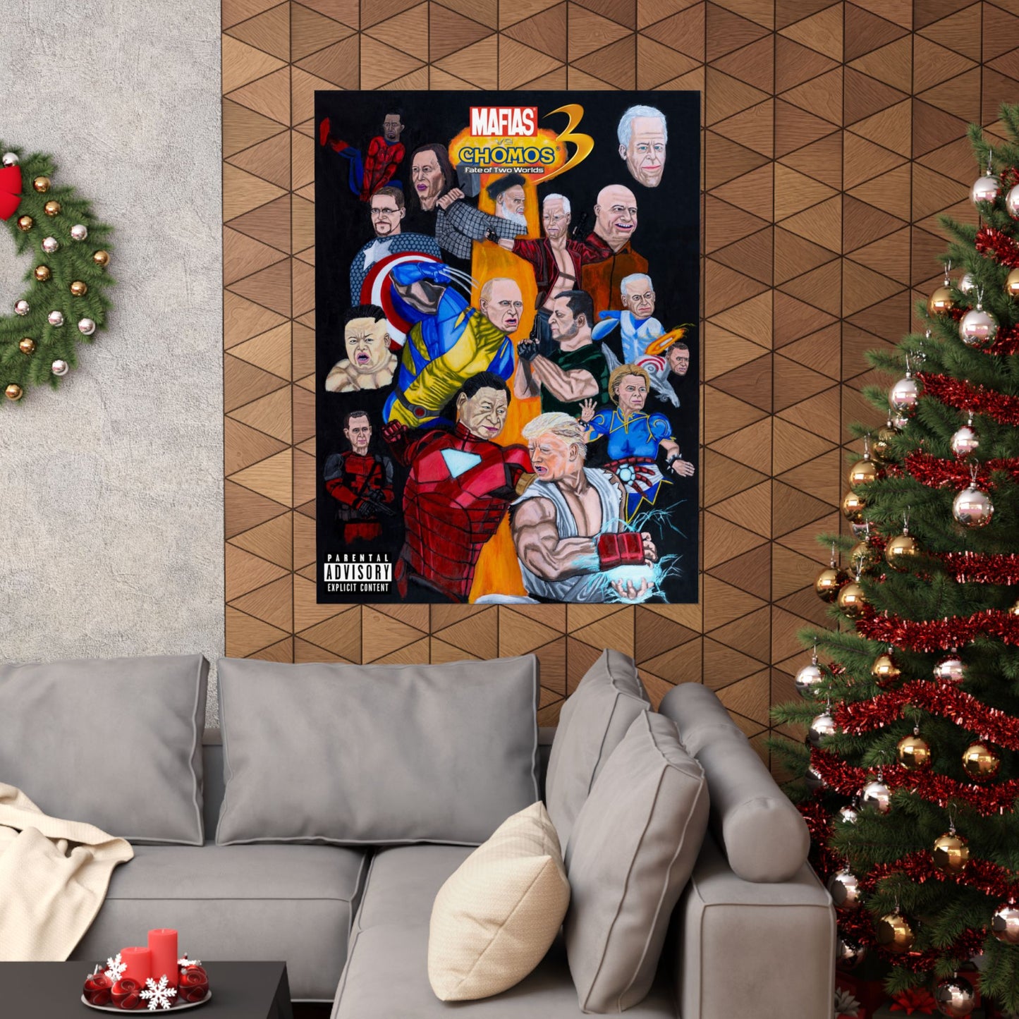 Vertical Posters, Marvel vs Capcom inspired, Donald Trump, Putin, Kamala Harris