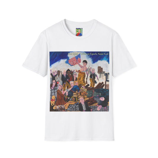 Jeffrey Epstein leads people Funny Political Ironic Unisex Mens Womens T-shirt