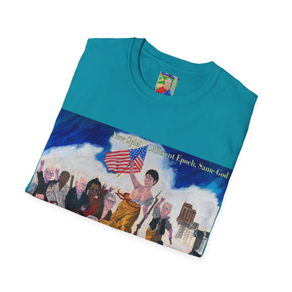 Jeffrey Epstein leads people Funny Political Ironic Unisex Mens Womens T-shirt