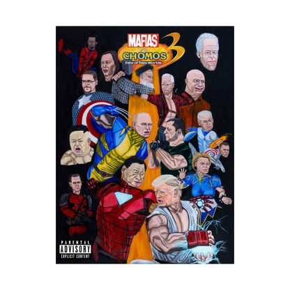 Vertical Posters, Marvel vs Capcom inspired, Donald Trump, Putin, Kamala Harris