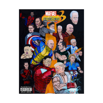 Vertical Posters, Marvel vs Capcom inspired, Donald Trump, Putin, Kamala Harris