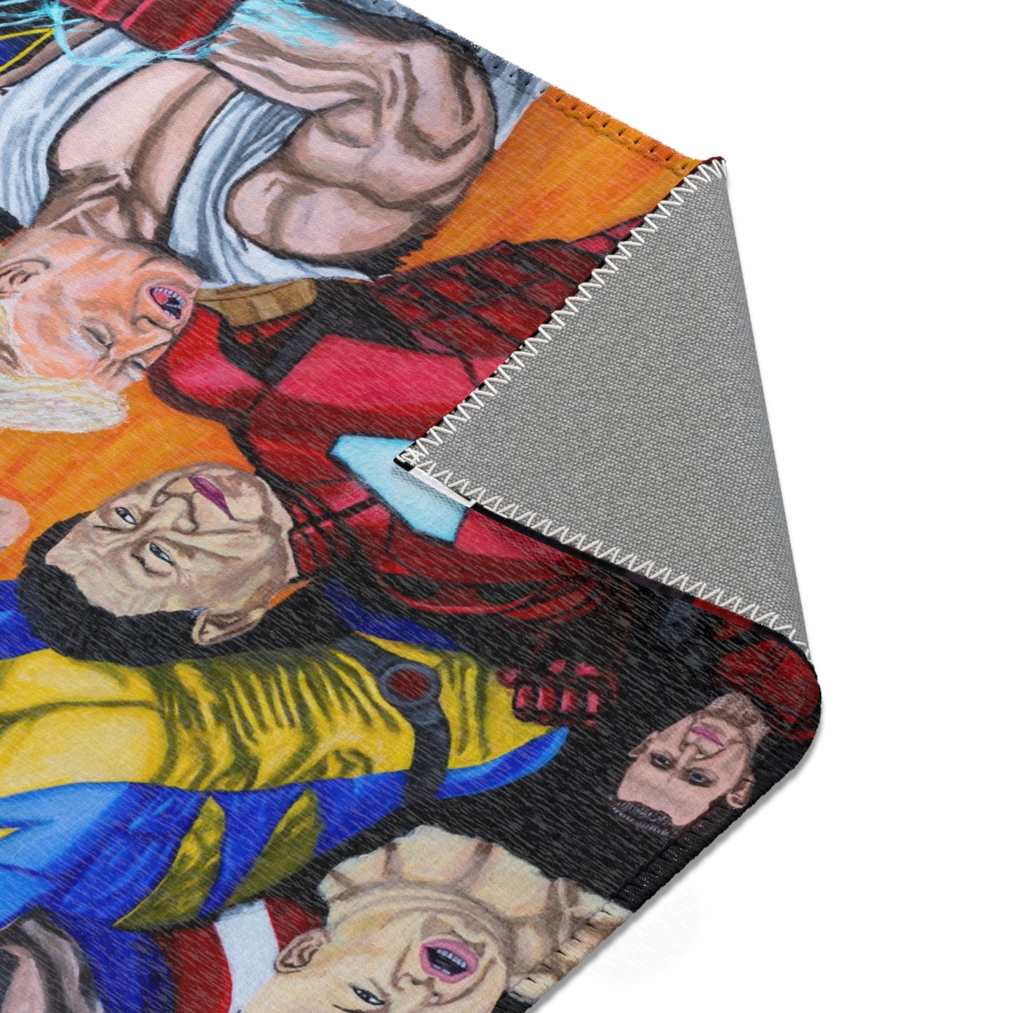 Area Rug - Funny Marvel Capcom inspired Donald Trump, Xi Jinping, Putin, Biden, Kamala Harris antiwar