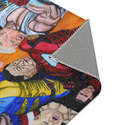 Area Rug - Funny Marvel Capcom inspired Donald Trump, Xi Jinping, Putin, Biden, Kamala Harris antiwar