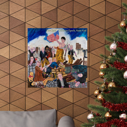 Jeffrey Epstein leads the people. Licensed indoor Poster