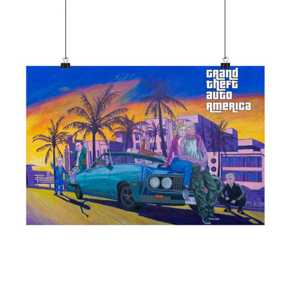 Poster - Funny GTA Inspired Donald Trump, Hillary Clinton, Putin Dark Humour