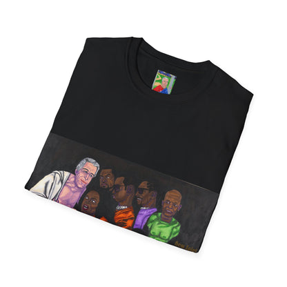 Jeffrey Epstein Oprah Winfrey Puff Daddy funny ironic Unisex Softstyle T-Shirt