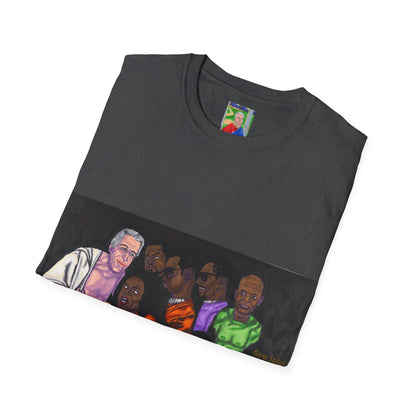 Jeffrey Epstein Oprah Winfrey Puff Daddy funny ironic Unisex Softstyle T-Shirt