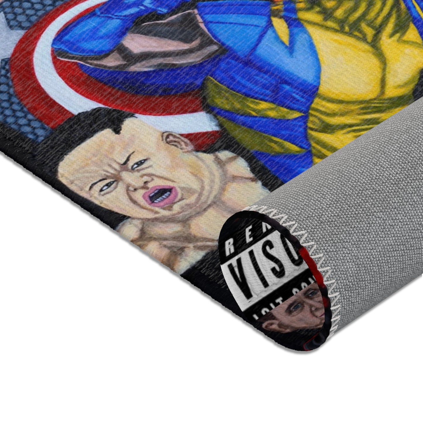 Area Rug - Funny Marvel Capcom inspired Donald Trump, Xi Jinping, Putin, Biden, Kamala Harris antiwar