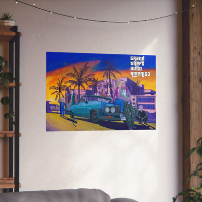 Poster - Funny GTA Inspired Donald Trump, Hillary Clinton, Putin Dark Humour