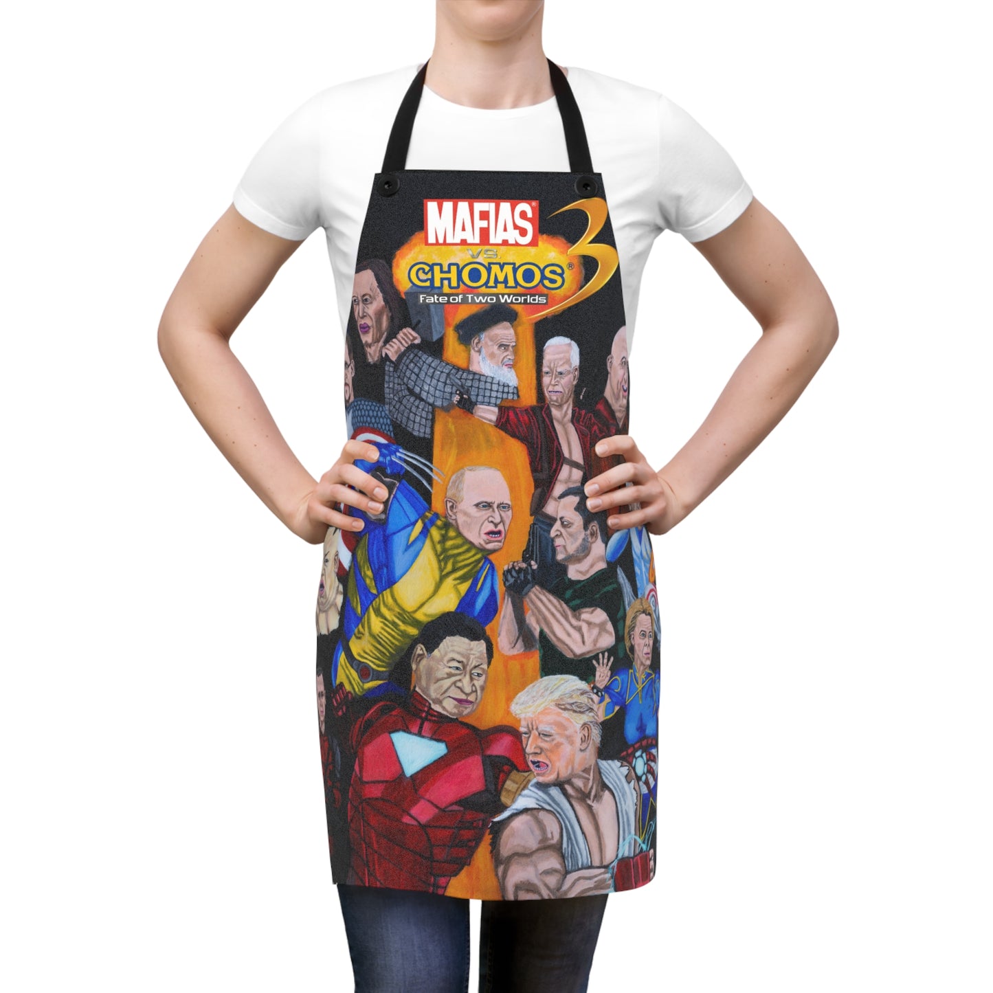 Apron - Funny Marvel vs Capcom Themed Political Leaders