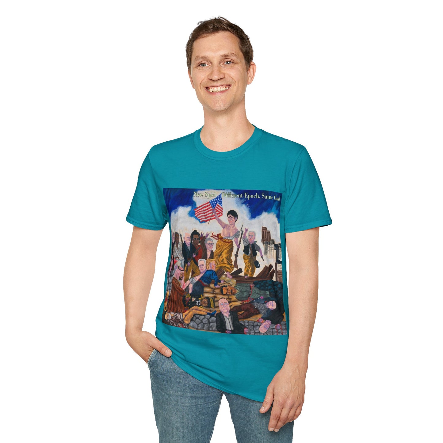 Jeffrey Epstein leads people Funny Political Ironic Unisex Mens Womens T-shirt