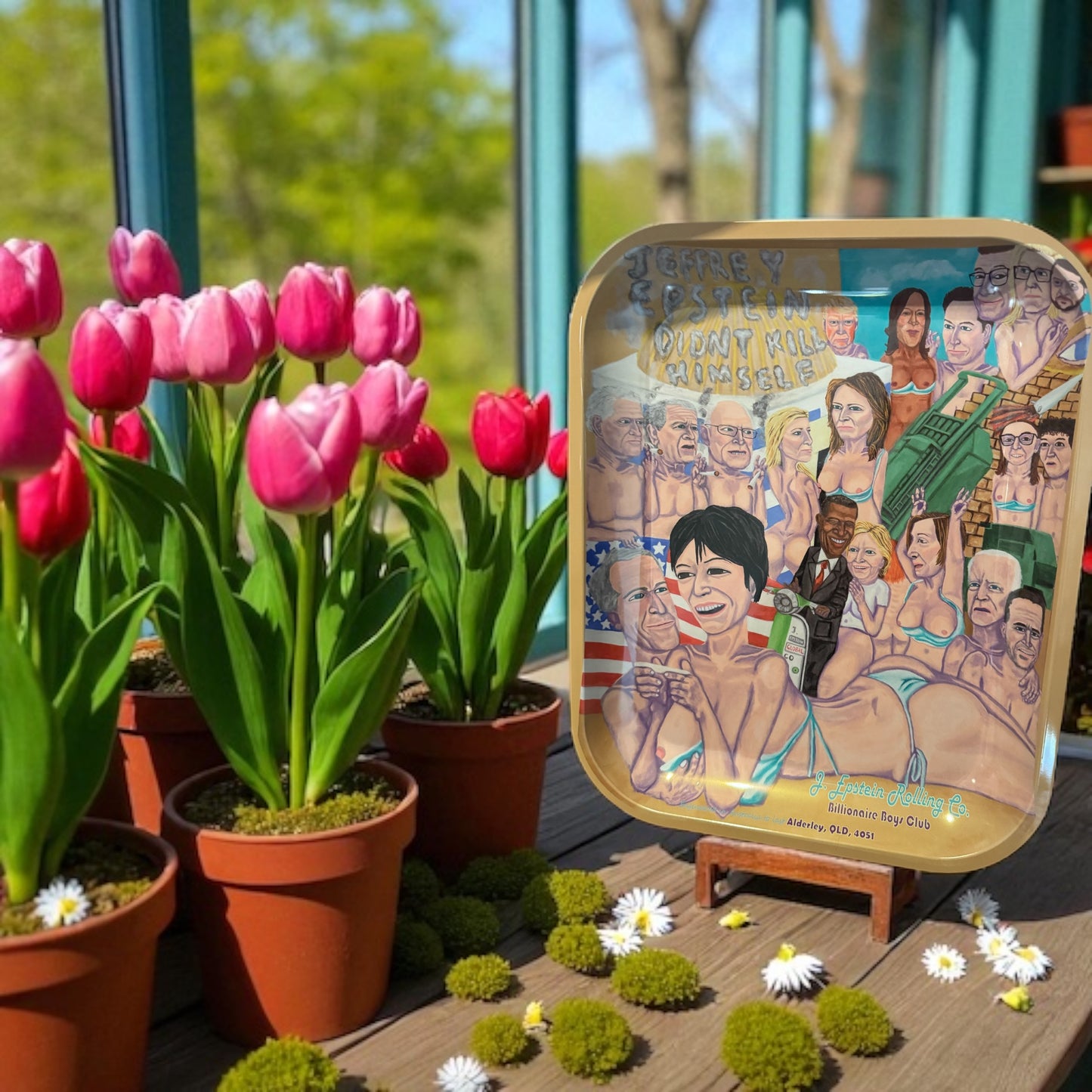 XL Jeffrey Epstein Billionaire Boys Club Rolling Tray