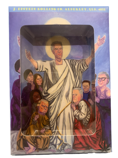 Jeffrey Epstein Jesus Messiah Donald Trump, Bill Gates Tobacco Rolling Tray
