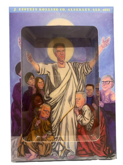 Jeffrey Epstein Jesus Messiah Donald Trump, Bill Gates Tobacco Rolling Tray